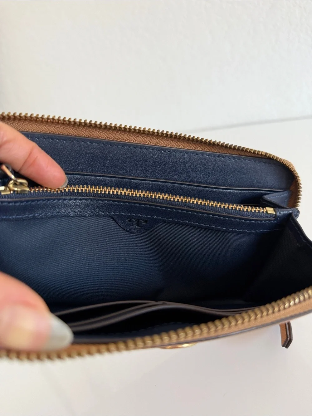 Tory Burch Tan Zip-Around Continental Wallet
